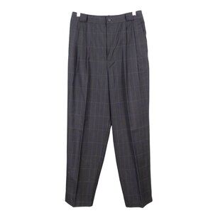 Plaid VTG Trousers 12 Petite Black High Waist Tapered Green Blue Red Chevron